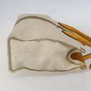 GUCCI Web Sherry Line Hand Bag Canvas 2way Beige Gold Auth BA9056-5