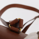 GUCCI Bamboo Backpack Leather Brown Gold 003 1705 0030 Auth BA9057-15