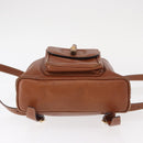 GUCCI Bamboo Backpack Leather Brown Gold 003 1705 0030 Auth BA9057-5