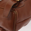 GUCCI Bamboo Backpack Leather Brown Gold 003 1705 0030 Auth BA9057-19