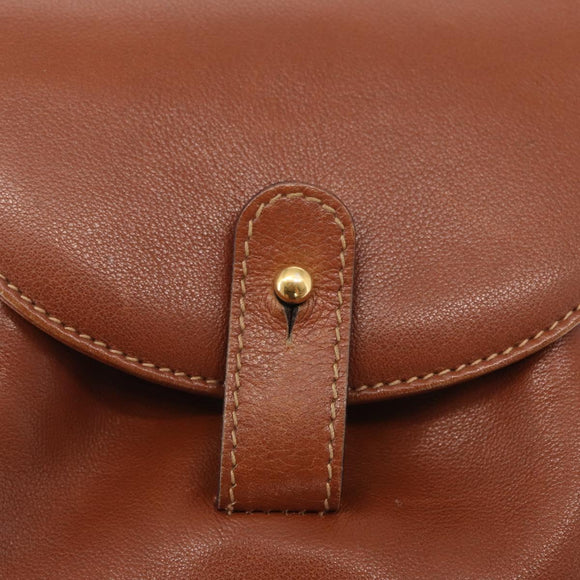 GUCCI Bamboo Backpack Leather Brown Gold 003 1705 0030 Auth BA9057