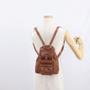GUCCI Bamboo Backpack Leather Brown Gold 003 1705 0030 Auth BA9057-28