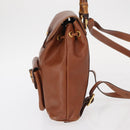 GUCCI Bamboo Backpack Leather Brown Gold 003 1705 0030 Auth BA9057-3