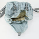 PRADA Backpack Nylon Light Blue Silver Auth BA9058-10