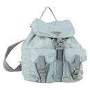 PRADA Backpack Nylon Light Blue Silver Auth BA9058-1