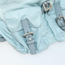 PRADA Backpack Nylon Light Blue Silver Auth BA9058-27