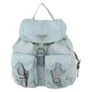 PRADA Backpack Nylon Light Blue Silver Auth BA9058-13