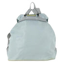 PRADA Backpack Nylon Light Blue Silver Auth BA9058-2