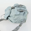 PRADA Backpack Nylon Light Blue Silver Auth BA9058-4