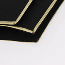 GIVENCHY Hand Bag Nylon Black Gold Auth BA9060-9