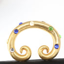 GIVENCHY Hand Bag Nylon Black Gold Auth BA9060-17