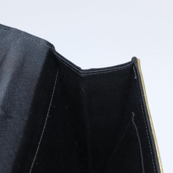 GIVENCHY Hand Bag Nylon Black Gold Auth BA9060