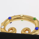 GIVENCHY Hand Bag Nylon Black Gold Auth BA9060-8