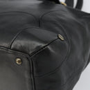 Chloe Tote Bag Leather Black Gold Auth BA9069-10