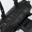 Chloe Tote Bag Leather Black Gold Auth BA9069-15