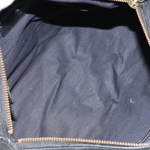 Chloe Tote Bag Leather Black Gold Auth BA9069