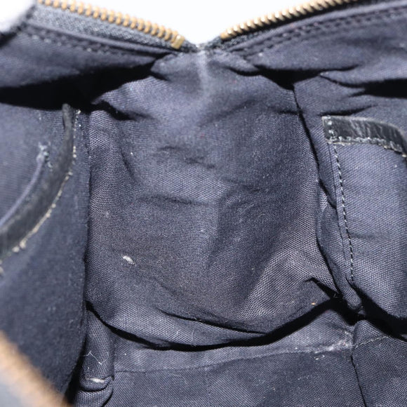 Chloe Tote Bag Leather Black Gold Auth BA9069