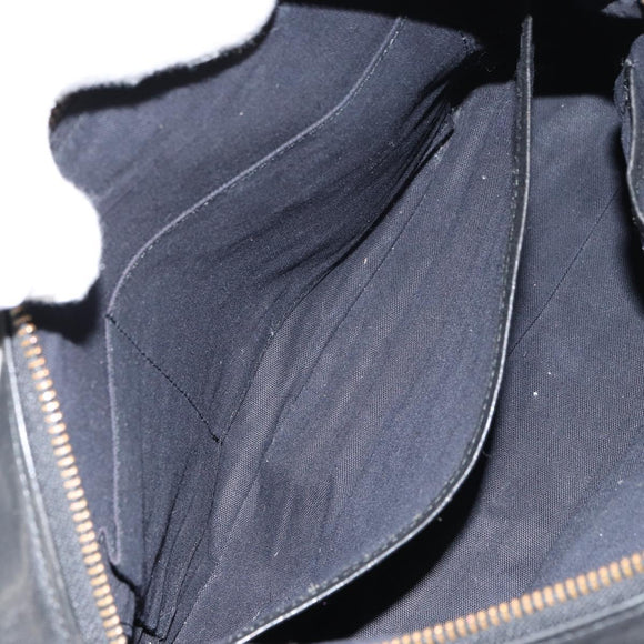 Chloe Tote Bag Leather Black Gold Auth BA9069