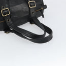 Chloe Tote Bag Leather Black Gold Auth BA9069-7