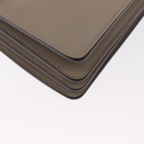 Chloe Fay Shoulder Bag Suede Leather Beige Gold Auth BA9070