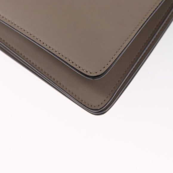 Chloe Fay Shoulder Bag Suede Leather Beige Gold Auth BA9070