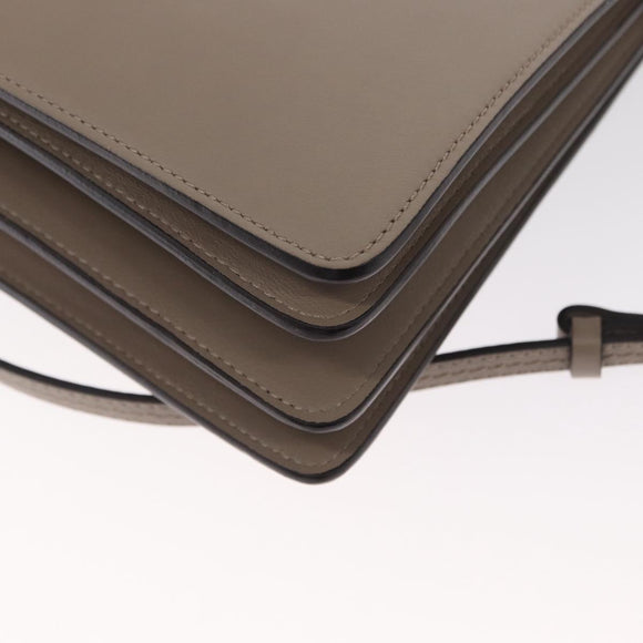 Chloe Fay Shoulder Bag Suede Leather Beige Gold Auth BA9070