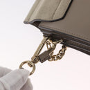 Chloe Fay Shoulder Bag Suede Leather Beige Gold Auth BA9070-14