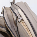 Chloe Fay Shoulder Bag Suede Leather Beige Gold Auth BA9070-23