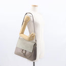 Chloe Fay Shoulder Bag Suede Leather Beige Gold Auth BA9070-26