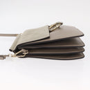 Chloe Fay Shoulder Bag Suede Leather Beige Gold Auth BA9070-5