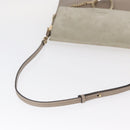 Chloe Fay Shoulder Bag Suede Leather Beige Gold Auth BA9070-7