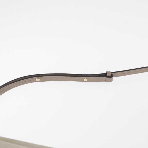 Chloe Fay Shoulder Bag Suede Leather Beige Gold Auth BA9070