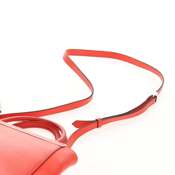 FENDI 2 JOURS Hand Bag Leather 2way Yellow Silver Auth BA9071