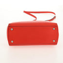 FENDI 2 JOURS Hand Bag Leather 2way Yellow Silver Auth BA9071-5