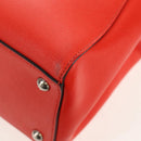 FENDI 2 JOURS Hand Bag Leather 2way Yellow Silver Auth BA9071-17