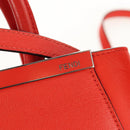 FENDI 2 JOURS Hand Bag Leather 2way Yellow Silver Auth BA9071-21