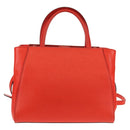 FENDI 2 JOURS Hand Bag Leather 2way Yellow Silver Auth BA9071-2