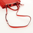 FENDI 2 JOURS Hand Bag Leather 2way Yellow Silver Auth BA9071-8