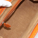 FENDI Celeria Hand Bag Raffia Beige Silver Auth BA9072-10