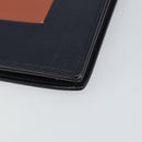 CELINE Frame Evening Chain Wallet Leather Black Silver Auth BA9073-8