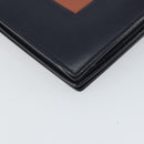 CELINE Frame Evening Chain Wallet Leather Black Silver Auth BA9073-17