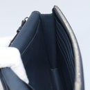 CELINE Frame Evening Chain Wallet Leather Black Silver Auth BA9073-19