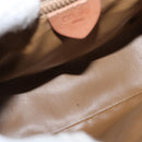 CELINE Macadam Canvas Shoulder Bag PVC Leather Brown Gold Auth BA9074-11