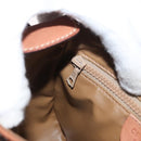 CELINE Macadam Canvas Shoulder Bag PVC Leather Brown Gold Auth BA9074-22