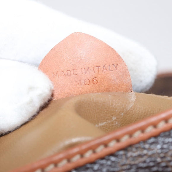 CELINE Macadam Canvas Shoulder Bag PVC Leather Brown Gold Auth BA9074