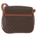 CELINE Macadam Canvas Shoulder Bag PVC Leather Brown Gold Auth BA9074-2