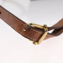 CELINE Macadam Canvas Shoulder Bag PVC Leather Brown Gold Auth BA9074-8