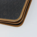 Christian Dior Honeycomb Canvas Chain Shoulder Bag PVC Black Gold Auth BA9075-12