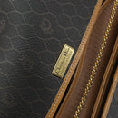 Christian Dior Honeycomb Canvas Chain Shoulder Bag PVC Black Gold Auth BA9075-16
