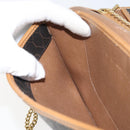 Christian Dior Honeycomb Canvas Chain Shoulder Bag PVC Black Gold Auth BA9075-19